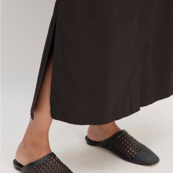 Everlane The Supima Cotton Short-Sleeve Shirt Dress in black Size 14 NWOT - Picture 10 of 11